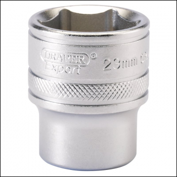 Draper H-MM/MS 6 Point Metric Socket, 1/2 inch  Sq. Dr., 23mm - Code: 16614 - Pack Qty 1