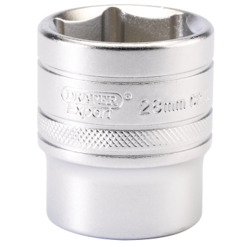 Draper H-MM/MS Draper Expert 6 Point Metric Socket, 1/2 inch  Sq. Dr., 28mm - Code: 16619 - Pack Qty 1