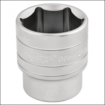 Draper H-MM/MS 6 Point Metric Socket, 1/2 inch  Sq. Dr., 30mm - Code: 16620 - Pack Qty 1