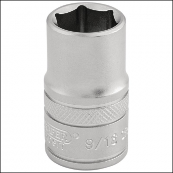 Draper H-AF/MS 6 Point Imperial Socket, 1/2 inch  Sq. Dr., 9/16 inch  - Code: 16627 - Pack Qty 1