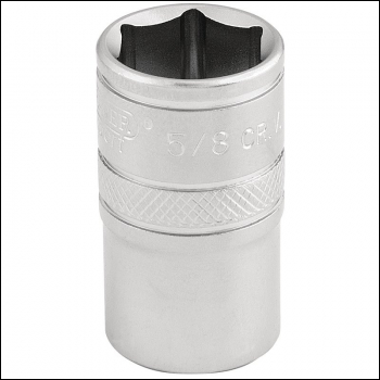 Draper H-AF/MS 6 Point Imperial Socket, 1/2 inch  Sq. Dr., 5/8 inch  - Code: 16628 - Pack Qty 1