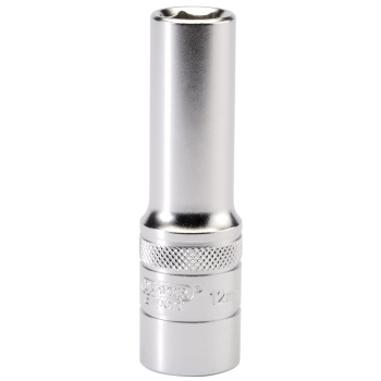 Draper HT-MM/MS 6 Point Metric Deep Socket, 1/2 inch  Sq. Dr., 12mm - Code: 16643 - Pack Qty 1