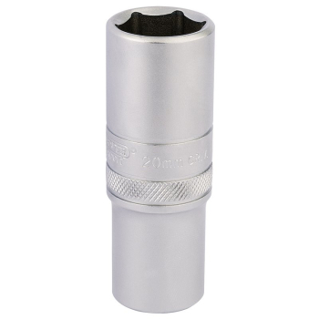 Draper HT-MM/MS 6 Point Metric Deep Socket, 1/2 inch  Sq. Dr., 20mm - Code: 16652 - Pack Qty 1