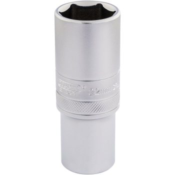 Draper HT-MM/MS 6 Point Metric Deep Socket, 1/2 inch  Sq. Dr., 22mm - Code: 16654 - Pack Qty 1