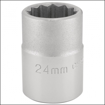 Draper T-MM/B 12 Point Socket, 3/4 inch  Sq. Dr., 24mm - Code: 16692 - Pack Qty 1