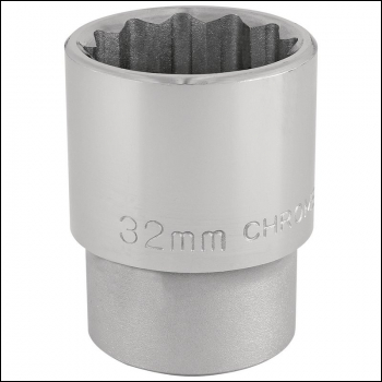 Draper T-MM/B 12 Point Socket, 3/4 inch  Sq. Dr., 32mm - Code: 16699 - Pack Qty 1