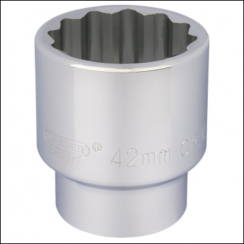 Draper T-MM/B 12 Point Socket, 3/4 inch  Sq. Dr., 42mm - Code: 16705 - Pack Qty 1