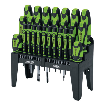 Draper 864/47/G Soft Grip Screwdriver and Bit Set, Green (47 Piece) - Code: 16760 - Pack Qty 1