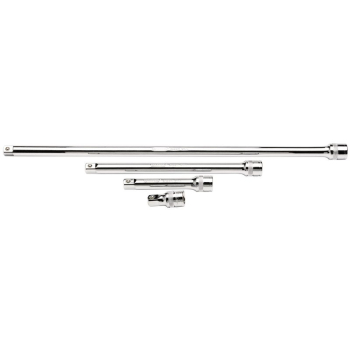 Draper H-EXT/B/4 Extension Bar Set, 1/2 inch  Sq. Dr., Polished Chrome (4 Piece) - Code: 16769 - Pack Qty 1