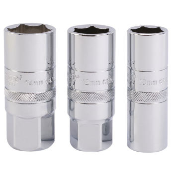 Draper HT-PLUG/3 Spark Plug Socket Set, 1/2 inch  Sq. Dr. (3 Piece) - Code: 16784 - Pack Qty 1