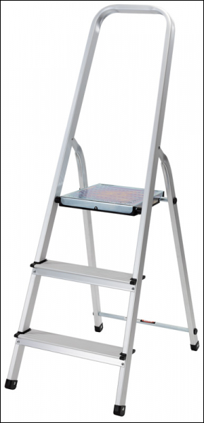 DRAPER 3 Step Aluminium Ladder to EN131 - Pack Qty 1 - Code: 16823