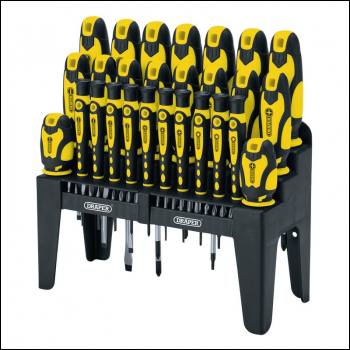 Draper 864/47/Y Soft Grip Screwdriver and Bit Set, Yellow (47 Piece) - Code: 16824 - Pack Qty 1