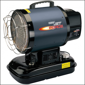 Draper DSH-IR-B Jet Force Infrared Diesel and Kerosene Space Heater, 60,000 BTU/17kW - Code: 17111 - Pack Qty 1