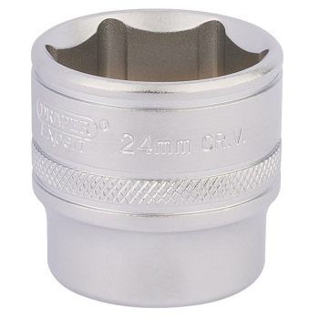 Draper D-MM/MS Draper Expert HI-TORQ® 6 Point Socket, 3/8 inch  Sq. Dr., 24mm - Code: 17546 - Pack Qty 1