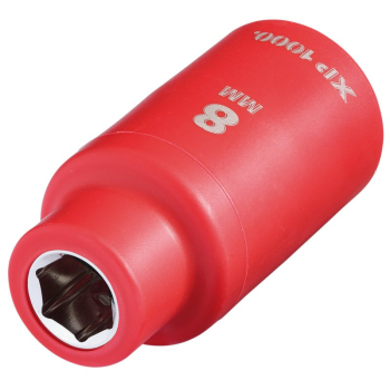 Draper XP1000-3/8-SOC XP1000® VDE Socket, 3/8 inch  Sq. Dr., 8mm - Code: 17572 - Pack Qty 1