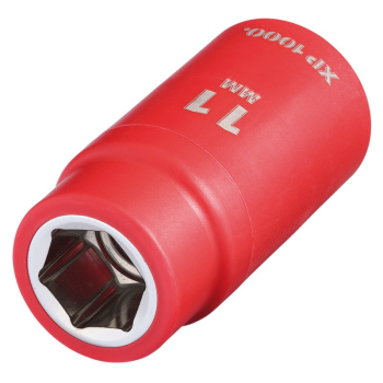 Draper XP1000-3/8-SOC XP1000® VDE Socket, 3/8 inch  Sq. Dr., 11mm - Code: 17621 - Pack Qty 1
