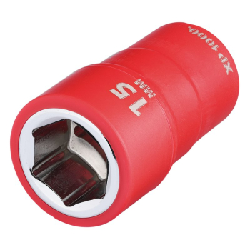 Draper XP1000-3/8-SOC XP1000® VDE Socket, 3/8 inch  Sq. Dr., 15mm - Code: 17643 - Pack Qty 1