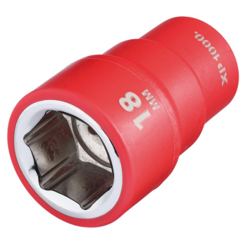 Draper XP1000-3/8-SOC XP1000® VDE Socket, 3/8 inch  Sq. Dr., 18mm - Code: 17654 - Pack Qty 1