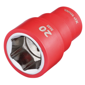 Draper XP1000-3/8-SOC XP1000® VDE Socket, 3/8 inch  Sq. Dr., 20mm - Code: 17662 - Pack Qty 1
