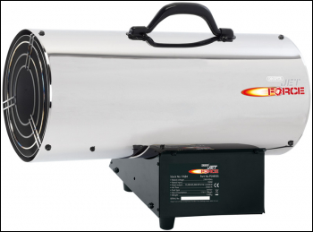 DRAPER Jet Force Stainless Steel Propane Space Heater, 85,000 BTU/25 kW - Pack Qty 1 - Code: 17684