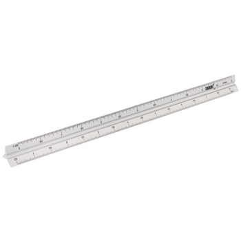 Draper TR300/B Aluminium Triangle Scale Rule, 300mm - Code: 17686 - Pack Qty 1