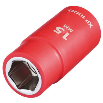 Draper XP1000-1/2-SOC XP1000® VDE Socket, 1/2 inch  Sq. Dr., 15mm - Code: 17762 - Pack Qty 1