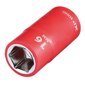 Draper XP1000-1/2-SOC XP1000® VDE Socket, 1/2 inch  Sq. Dr., 16mm - Code: 17809 - Pack Qty 1