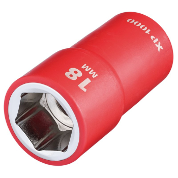 Draper XP1000-1/2-SOC XP1000® VDE Socket, 1/2 inch  Sq. Dr., 18mm - Code: 17859 - Pack Qty 1