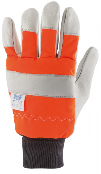 DRAPER Chainsaw Gloves (Size L/9) - Pack Qty 1 - Code: 18014