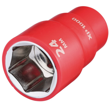 Draper XP1000-1/2-SOC XP1000® VDE Socket, 1/2 inch  Sq. Dr., 24mm - Code: 18042 - Pack Qty 1