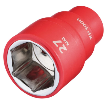Draper XP1000-1/2-SOC XP1000® VDE Socket, 1/2 inch  Sq. Dr., 27mm - Code: 18043 - Pack Qty 1