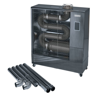 Draper DSH515/FLUE 230V Far Infrared Diesel Heater with Flue Kit, 51,500 BTU/15.1kW - Code: 18070 - Pack Qty 1