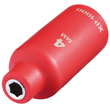 Draper XP1000-1/4-SOC XP1000® VDE Socket, 1/4 inch  Sq. Dr., 4mm - Code: 18121 - Pack Qty 1
