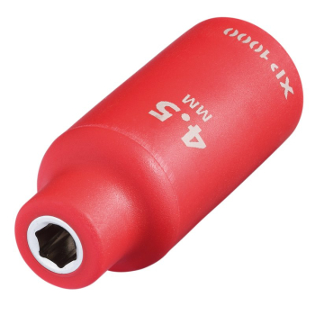 Draper XP1000-1/4-SOC XP1000® VDE Socket, 1/4 inch  Sq. Dr., 4.5mm - Code: 18122 - Pack Qty 1