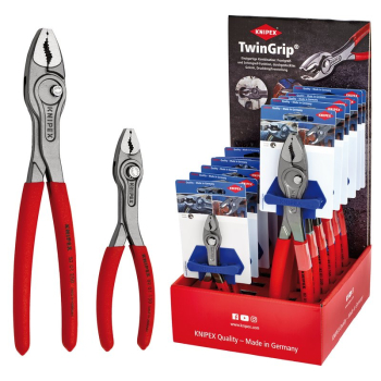 Draper 00 18 01 V53 KNIPEX 00 18 01 V53 TwinGrip Front and Side Gripping Pliers Countertop Dispenser (12 Piece) - Code: 18154 - Pack Qty 1