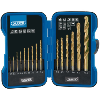 Draper DBTS1 HSS Titanium Nitride Coated Drill Bit Set (15 Piece) - Code: 18549 - Pack Qty 1