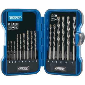 Draper DBMS3 TCT Masonry Drill Bit Set (15 Piece) - Code: 18550 - Pack Qty 1