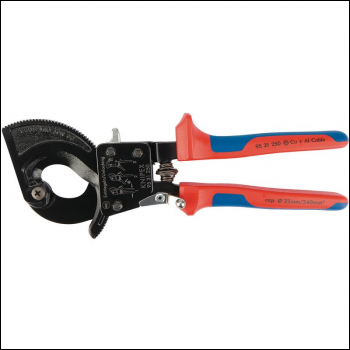 Draper 95 31 250 Knipex 95 31 250 Ratchet Action Cable Cutter, 250mm - Code: 18555 - Pack Qty 1