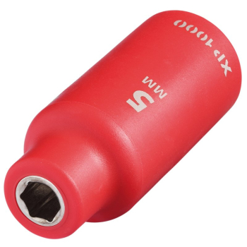 Draper XP1000-1/4-SOC XP1000® VDE Socket, 1/4 inch  Sq. Dr., 5mm - Code: 18653 - Pack Qty 1