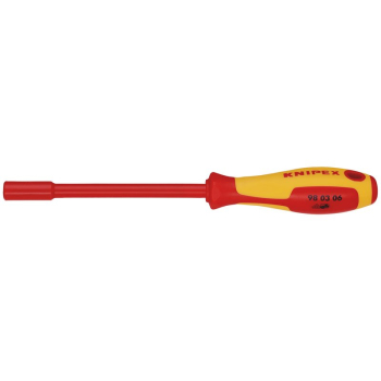 Draper 98 03 06 KNIPEX 98 03 06 VDE Insulated Nut Driver, 6.0 x 125mm - Code: 18735 - Pack Qty 1