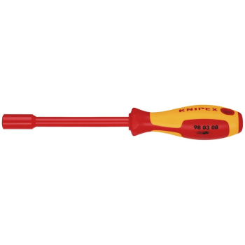 Draper 98 03 08 KNIPEX 98 03 08 VDE Insulated Nut Driver, 8.0 x 125mm - Code: 18738 - Pack Qty 1