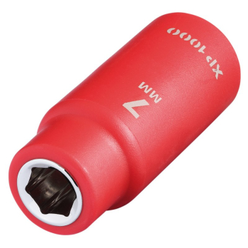 Draper XP1000-1/4-SOC XP1000® VDE Socket, 1/4 inch  Sq. Dr., 7mm - Code: 18744 - Pack Qty 1