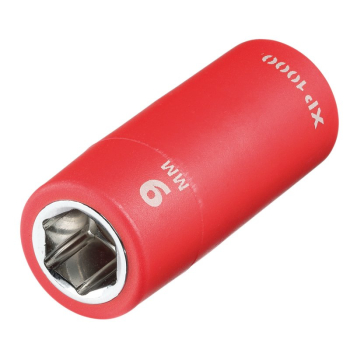Draper XP1000-1/4-SOC XP1000® VDE Socket, 1/4 inch  Sq. Dr., 9mm - Code: 18778 - Pack Qty 1
