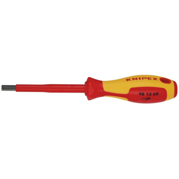 Draper 98 13 60 KNIPEX 98 13 60 VDE Insulated Hexagon Screwdriver, 6.0 x 75mm - Code: 18779 - Pack Qty 1