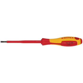 Draper 98 20 40 KNIPEX 98 20 40 VDE Insulated Slotted Screwdriver, 4.0 x 100mm - Code: 18791 - Pack Qty 1
