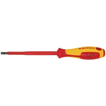 Draper 98 20 55 KNIPEX 98 20 55 VDE Insulated  Slotted Screwdriver, 5.5 x 125mm - Code: 18793 - Pack Qty 1