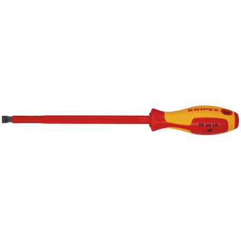 Draper 98 20 10 KNIPEX 98 20 10 VDE Insulated  Slotted Screwdriver, 10.0 x 200mm - Code: 18798 - Pack Qty 1