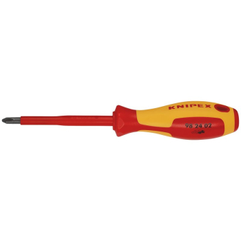 Draper 98 24 02 KNIPEX 98 24 02 VDE Insulated Screwdriver, PH2 x 100mm - Code: 18803 - Pack Qty 1