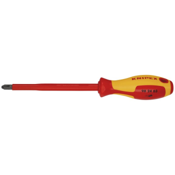 Draper 98 24 03 KNIPEX 98 24 03 VDE Insulated Screwdriver, PH3 x 150mm - Code: 18804 - Pack Qty 1