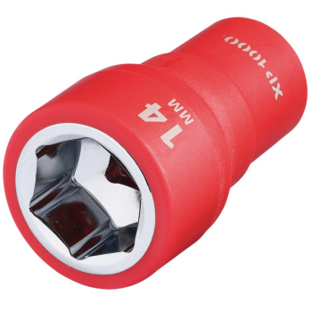 Draper XP1000-1/4-SOC XP1000® VDE Socket, 1/4 inch  Sq. Dr., 14mm - Code: 18827 - Pack Qty 1